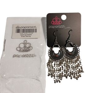 Paparazzi Silver Chandelier Earrings Catching Dreams NWT